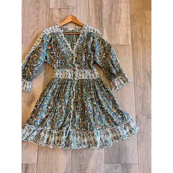 By TIMO Eyelet Short Sleeve Cotton Minidress Size L - Picture 8 of 12